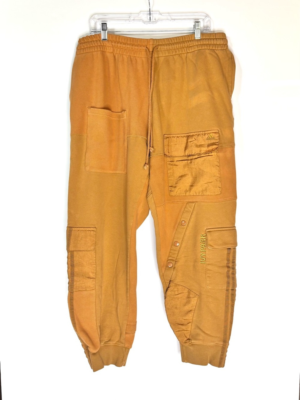 Adidas X IVY PARK Mesa Gold Mustard Brown Utility Cargo Jogger Pants Unisex XL